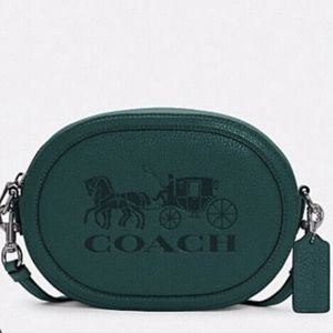 Coach Cross-Body Camera Bag in Forest Green